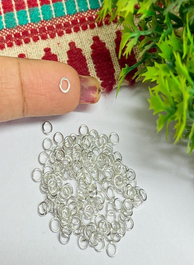 Excellentcrafts Metal Silver Jump Rings for Jewellery Making (Pack of 100 Pcs) (Silver, 4mm) - Image 4